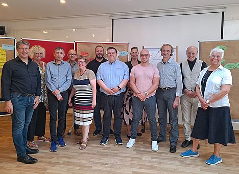 Gruppenbild vom Projektauftakt "Gerüstbau-gesund"
