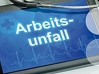 Schriftzug Arbeitsunfall