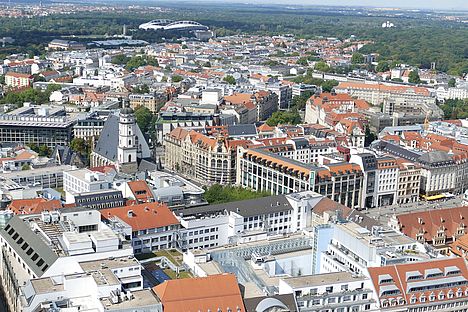 Stadtansicht vom Leipzig