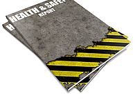 Zwei Hefte mit der Aufschrift "Health and Safety Report"