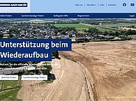 Screenshot von der Handwerkerplattform zur Unterstützung beim Wiederaufbau nach der Flut