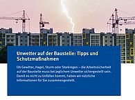 Screenshot von der Themenseite Unwetter der IG BAU