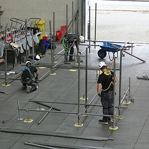 Beim Aufbau des Werkstücks